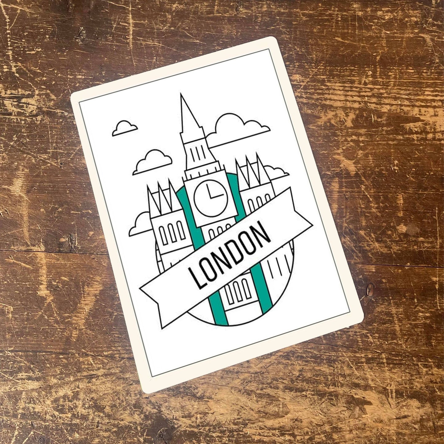 London Britain Illustration | Metal Wall Sign