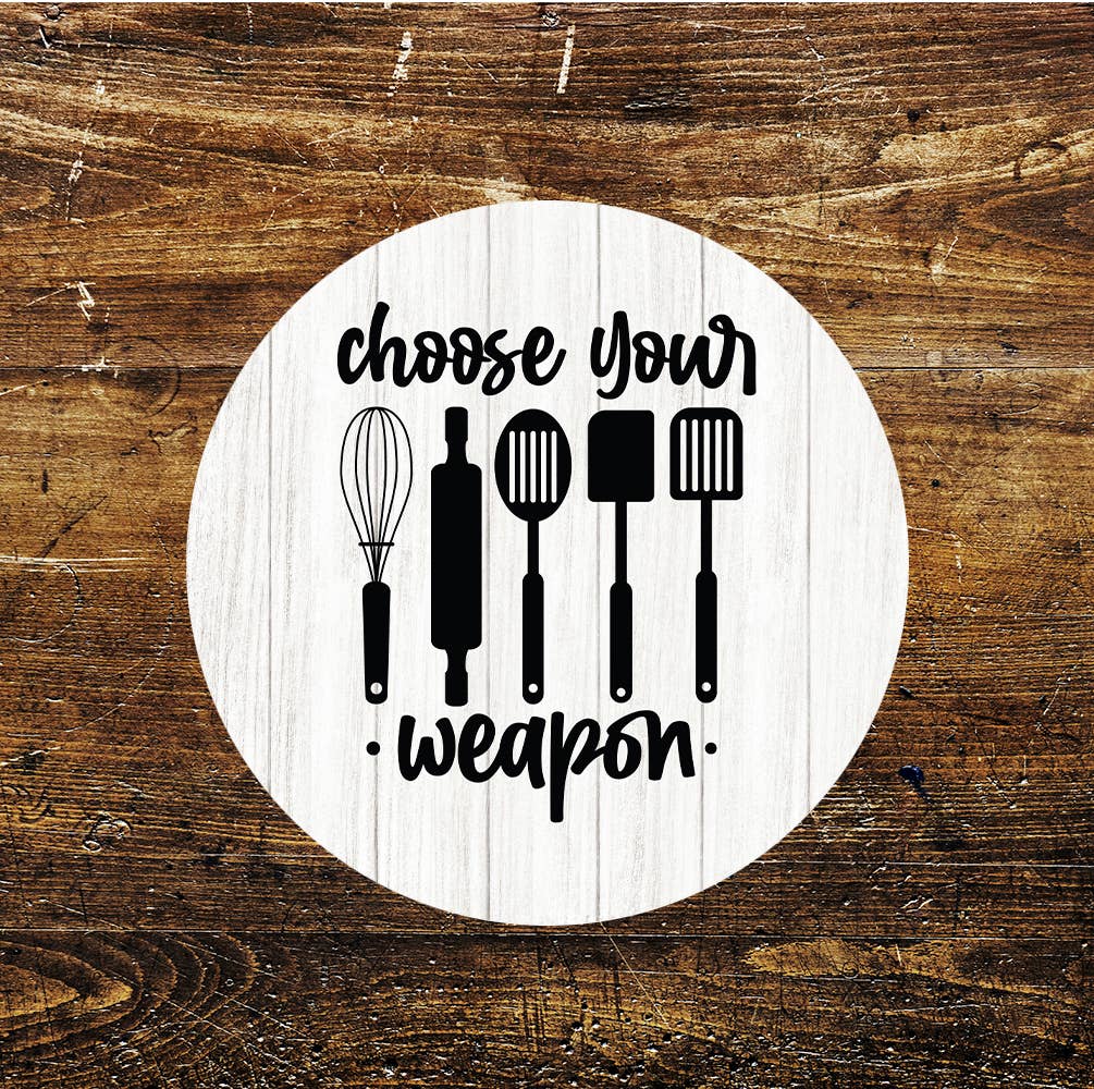 Cooking Kitchen Fun Art Circle Metal Sign