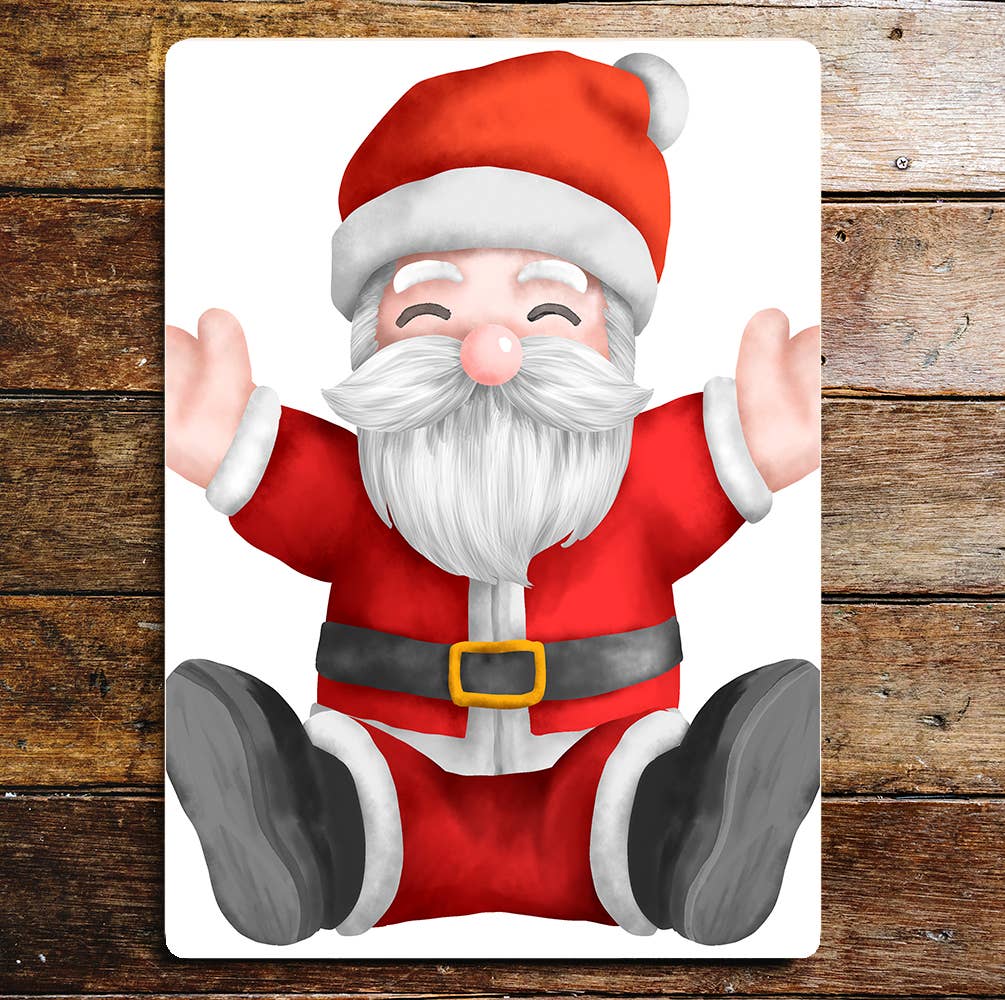 Christmas Santa Cuddles | Metal Sign Plaque