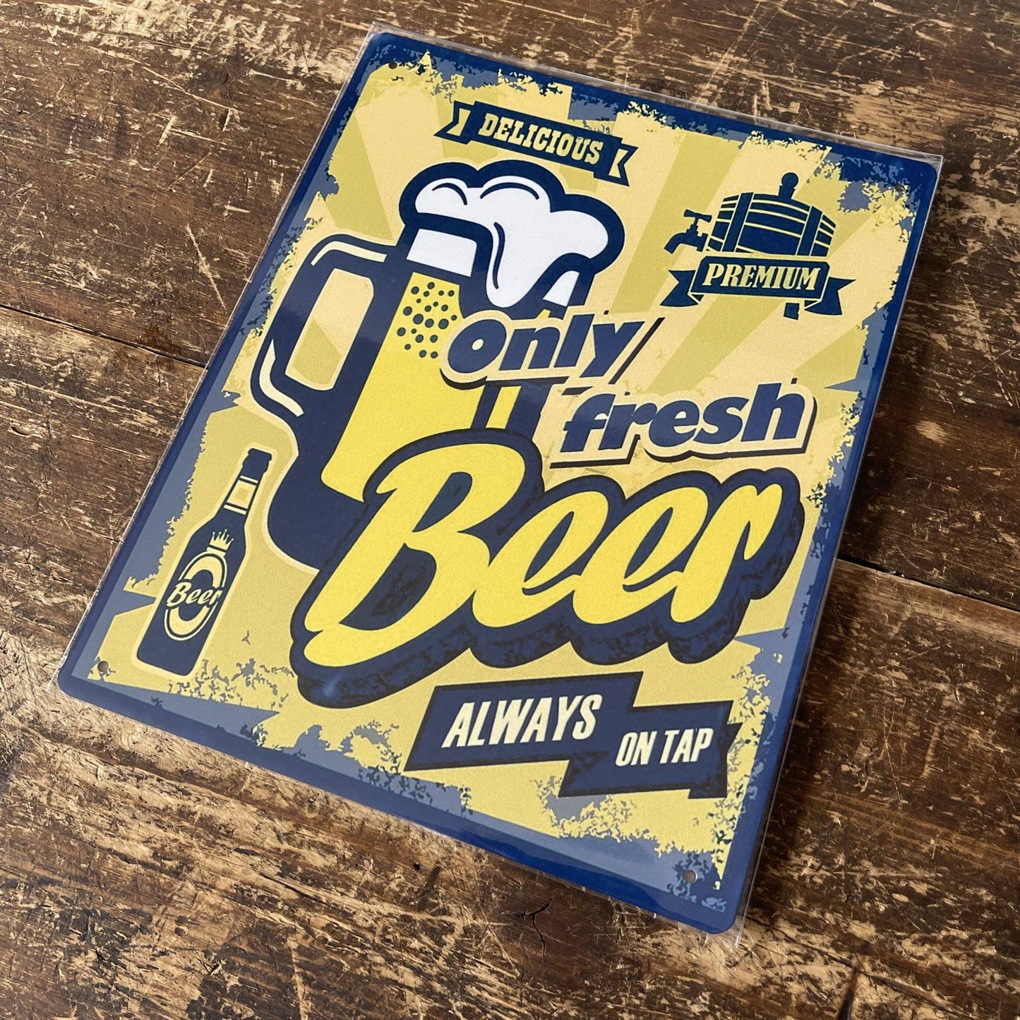 Only Fresh Beer | Metal Retro Wall Sign