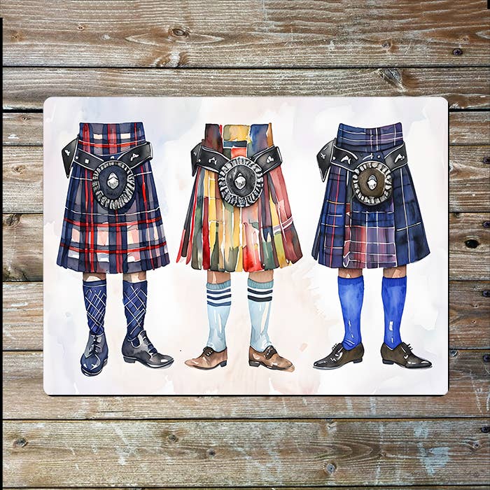 Watercolour Kilt | Scottish Scotland | Metal Sign Plaque