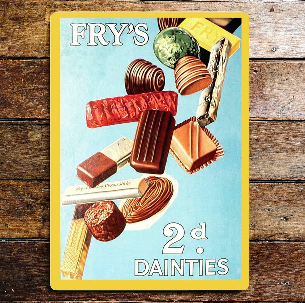 Frys Milk Chocolates Variety | Metal Wall Sign