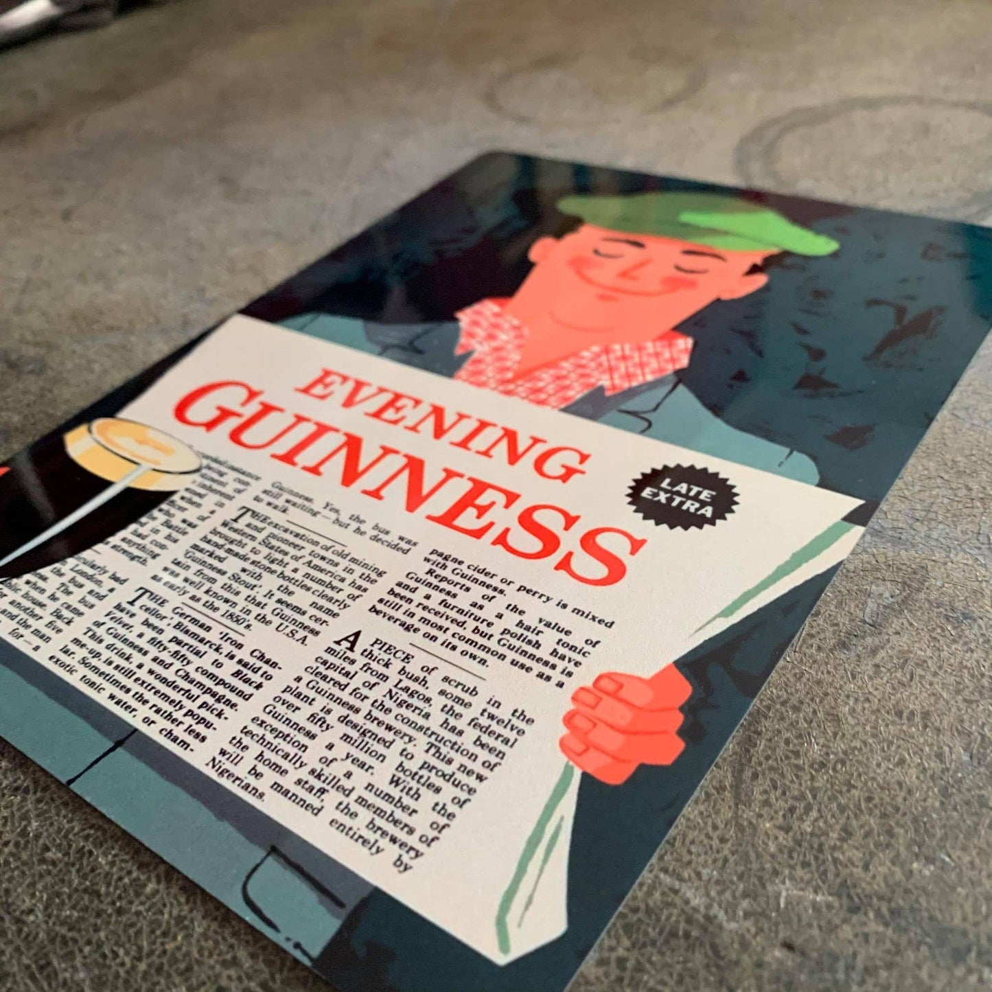 Evening Guinness | Metal Advertising Wall Sign