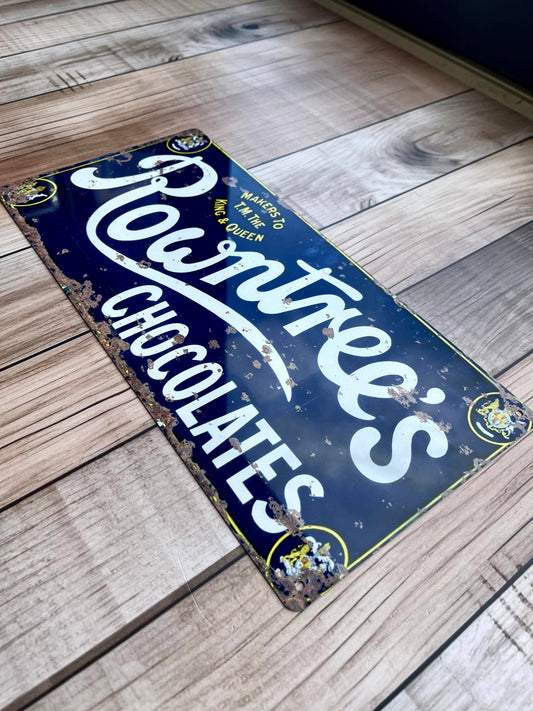 Rowntrees Chocolates Blue - | Metal Advertising Wall Sign
