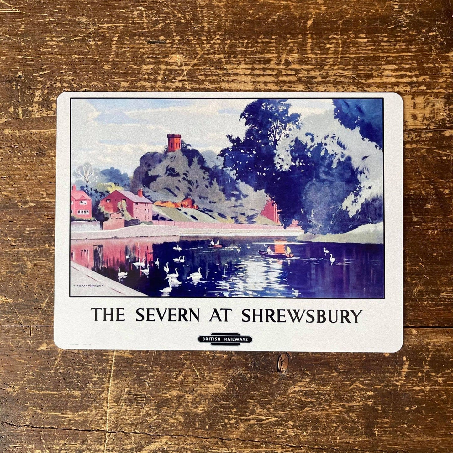 The Severn At Shrewsbury British Railways Metal Sign