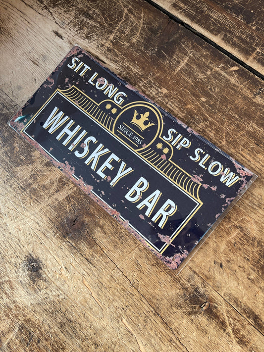 Whiskey Sign, Whiskey Bar Sign | Metal Vintage Sign Kitchen