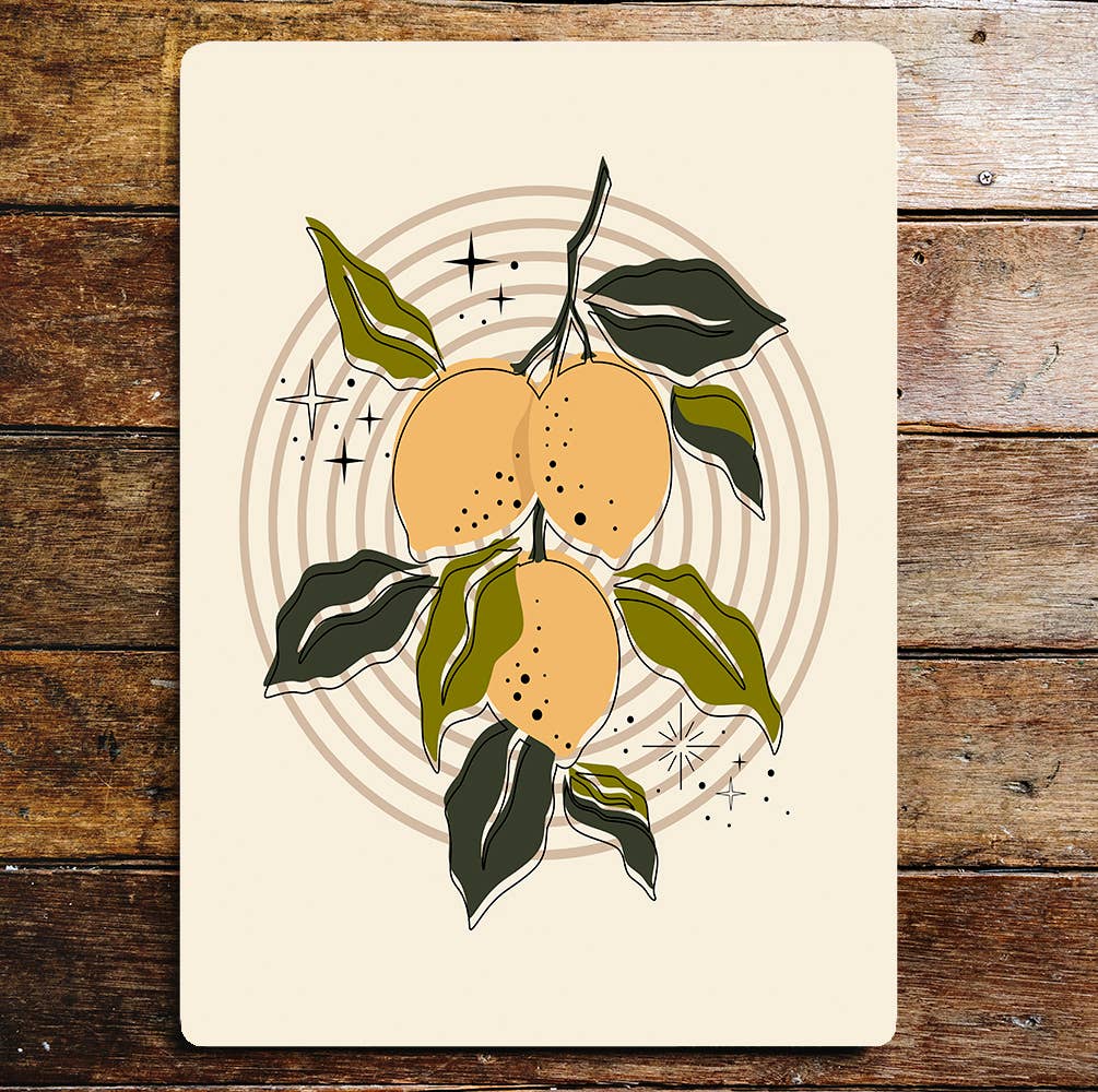 70's style Lemons | Metal Wall Sign