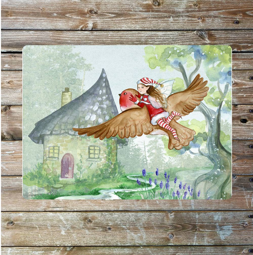 Robin red Breast fairytale art Metal Sign Plaque