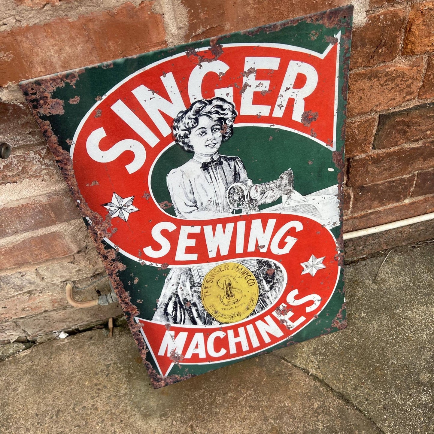 Genuine Singer Sewing Machine S | Metal Sign