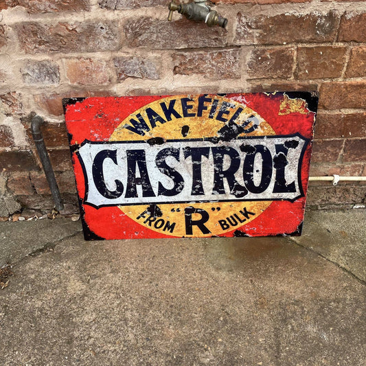 Wakefield Castrol Oil Tin Sign | Metal Sign Plaque