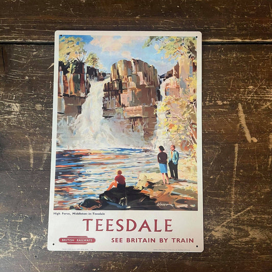 Teesdale See Britain By Rail Britsish Railways Metal Sign