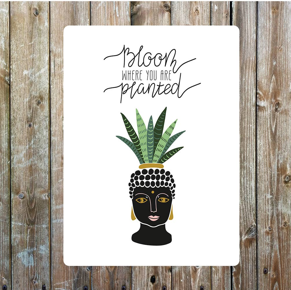 Motivational flower art | Metal Sign Plaque