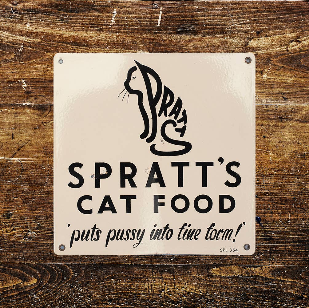 spratts cat food | Metal Sign Plaque Square