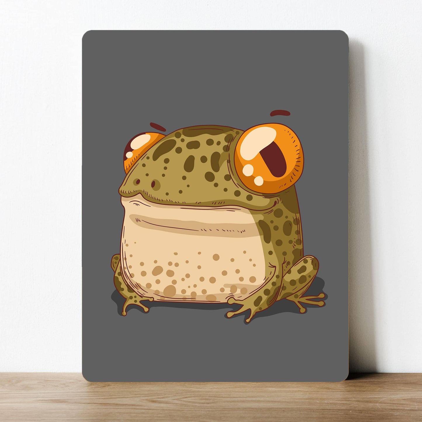 Fat Frog Cartoon Artwork | Metal Sign Plaque