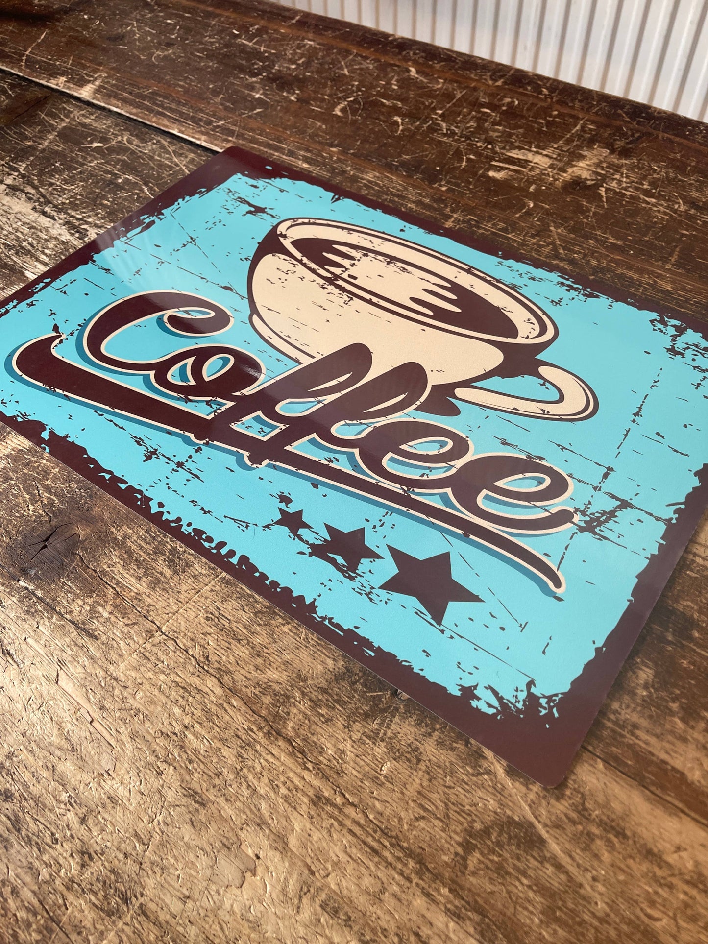Coffee Retro Cafe Hot Drink Mug | Metal Vintage Wall Sign