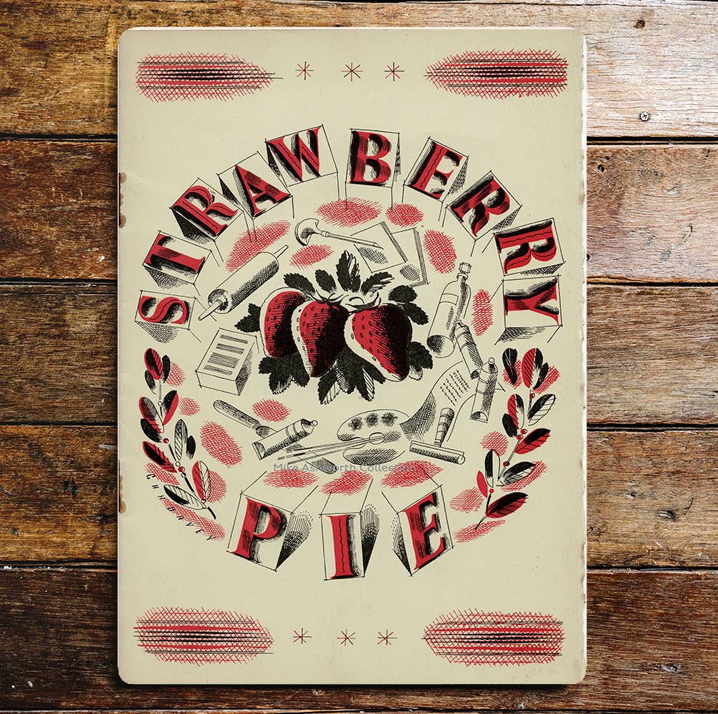 Strawberry Pie Vintage Style Food Art Metal Sign Plaque