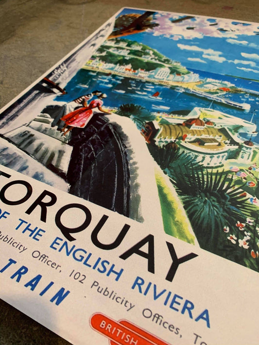 Torquay Queen English Riviera Britsish Railways Metal Sign
