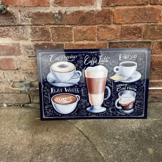 Fresh Roast Coffee Menu 1 | Metal Vintage Wall Sign