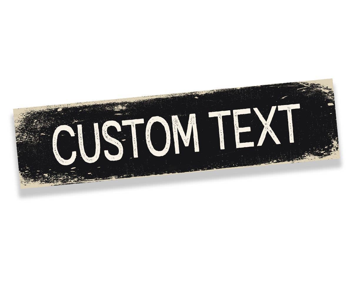 Personalised Custom Your Any Text Metal Long Sign Plaque