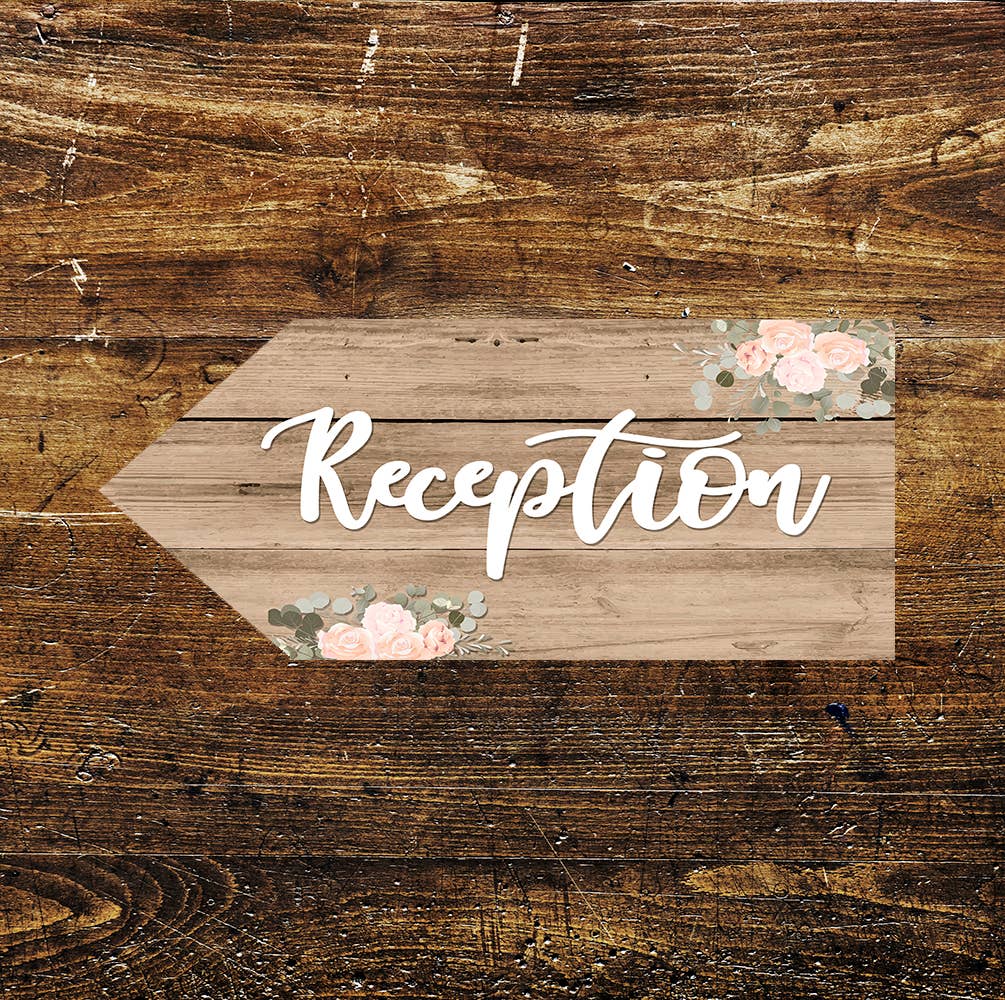 Wedding Reception Direction Information Notice | Metal Sign