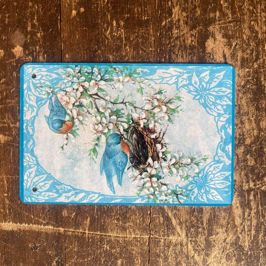 Birds Nest shabby chic | Metal Humour Wall Sign