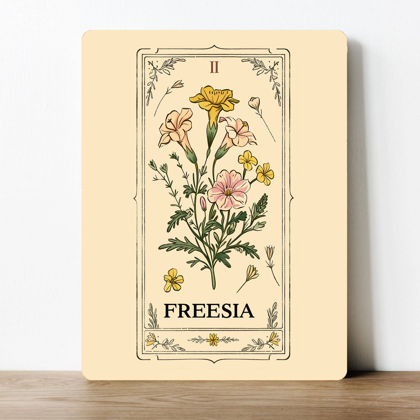 Freesia Flower Vintage | Metal Sign Plaque