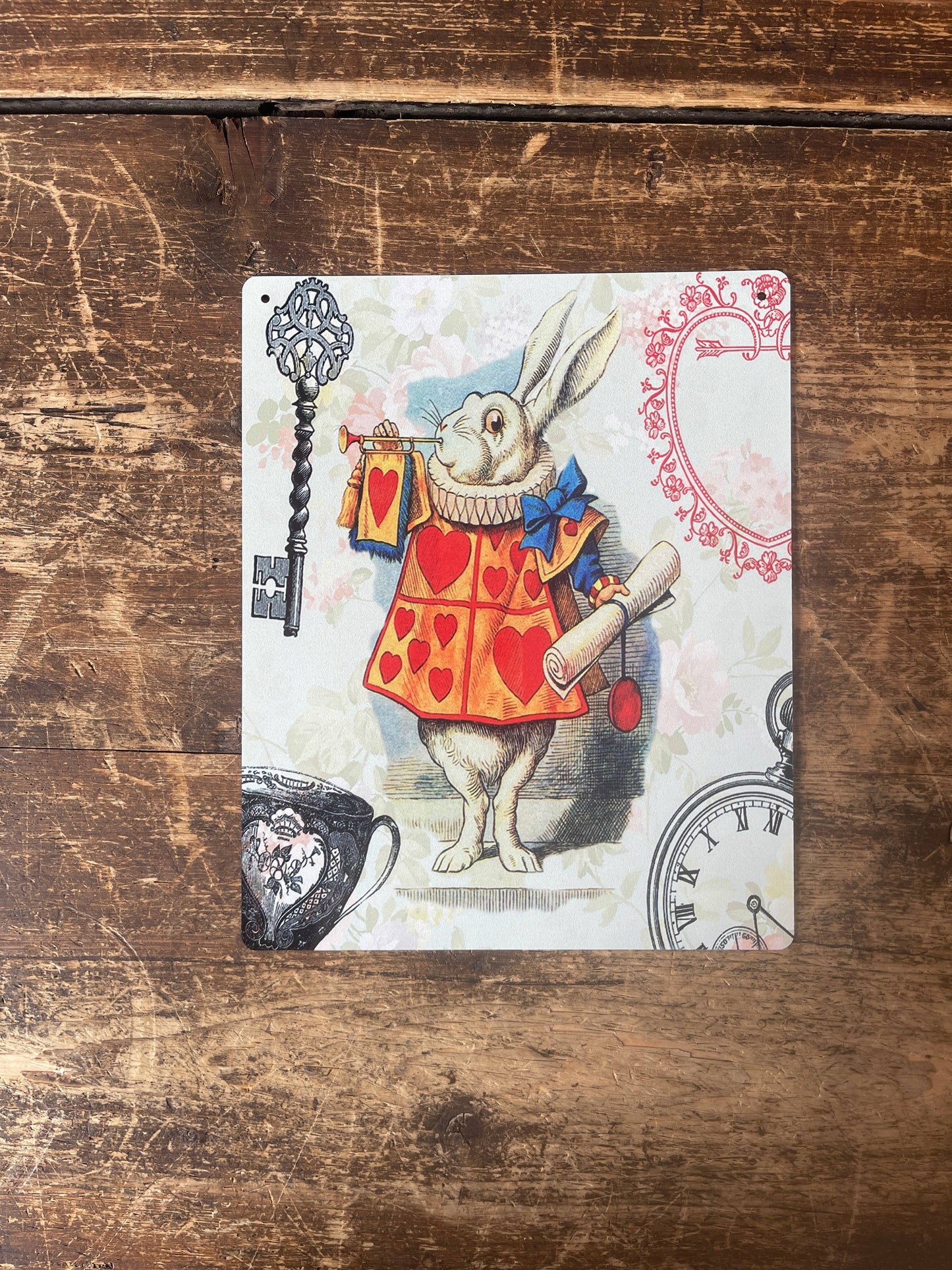 Alice in wonderland, White Rabbit | Metal Wall Sign