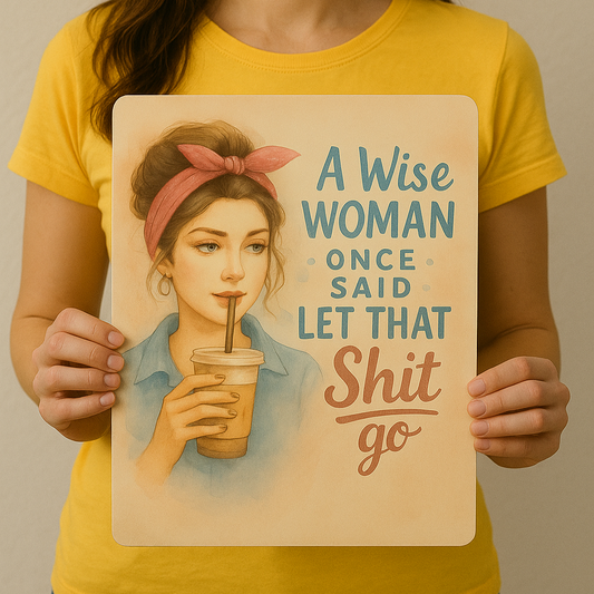 A Wise Women Once Said, Let That Sh*t Go | Metal Sign Plaque