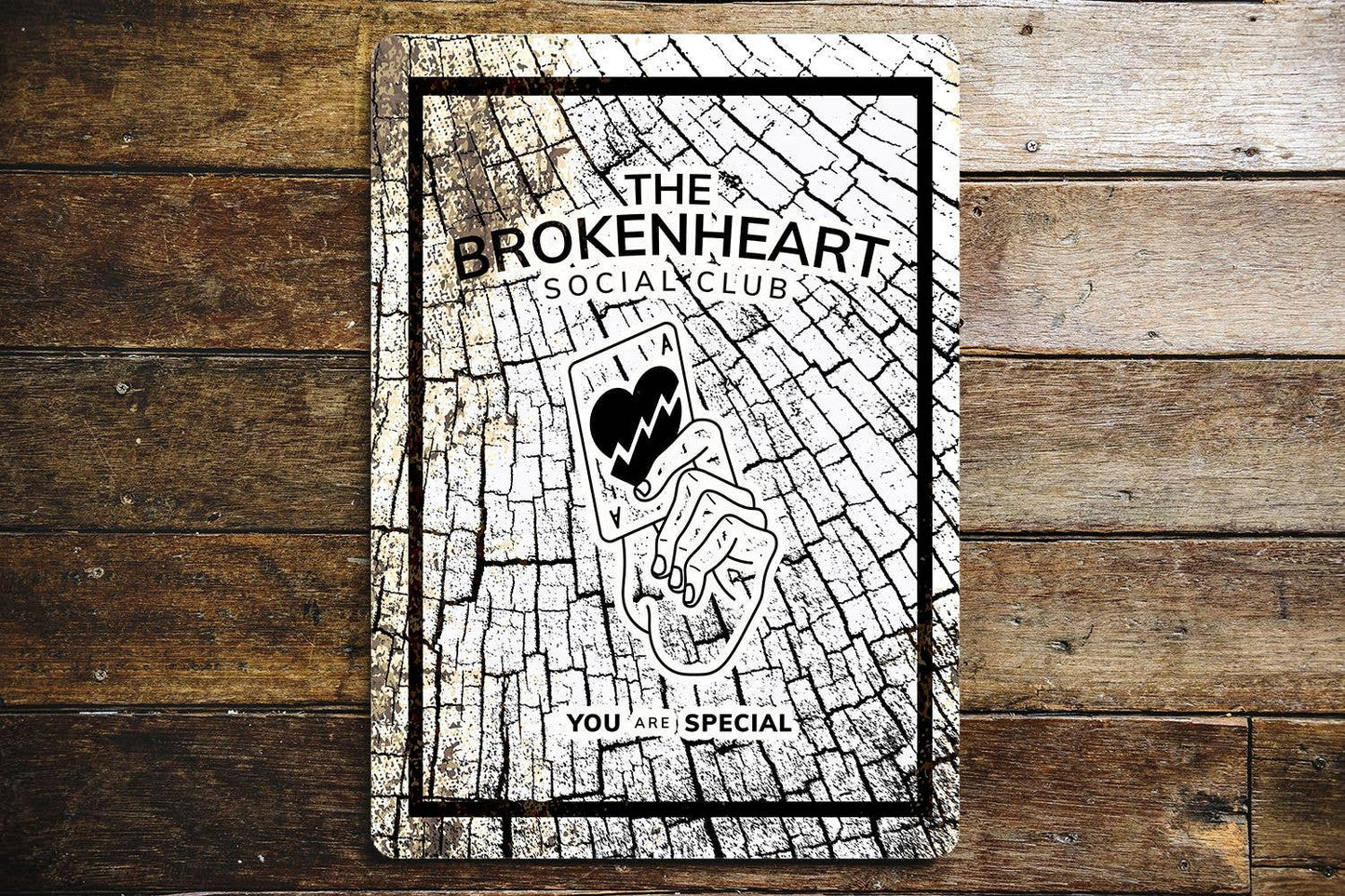 BROKEN HEARTED SOCIAL CLUB | Metal Vintage Wall Sign