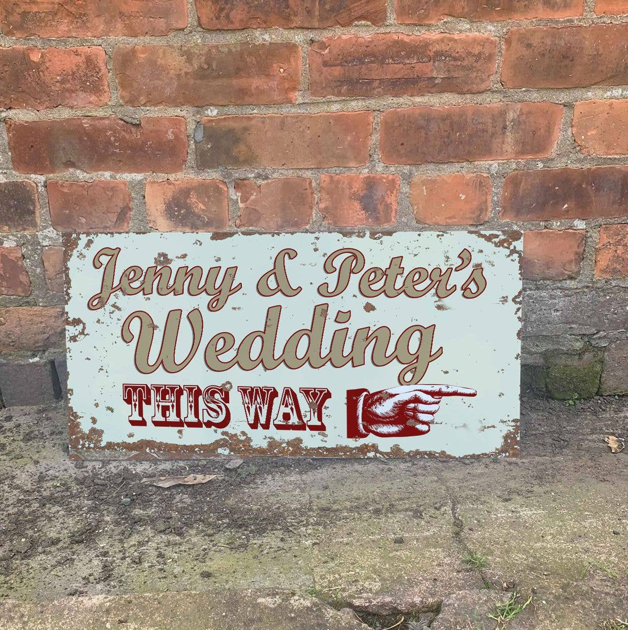 Wedding Directional Directions | Metal Sign