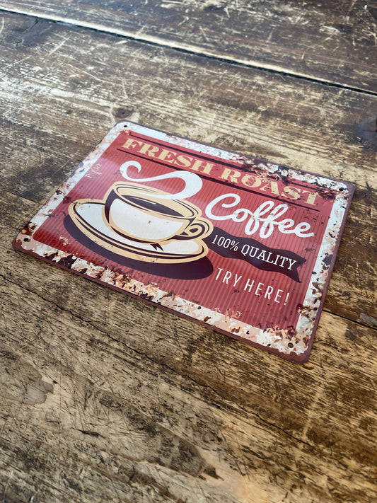 Fresh Roast Coffee | Metal Vintage Wall Sign