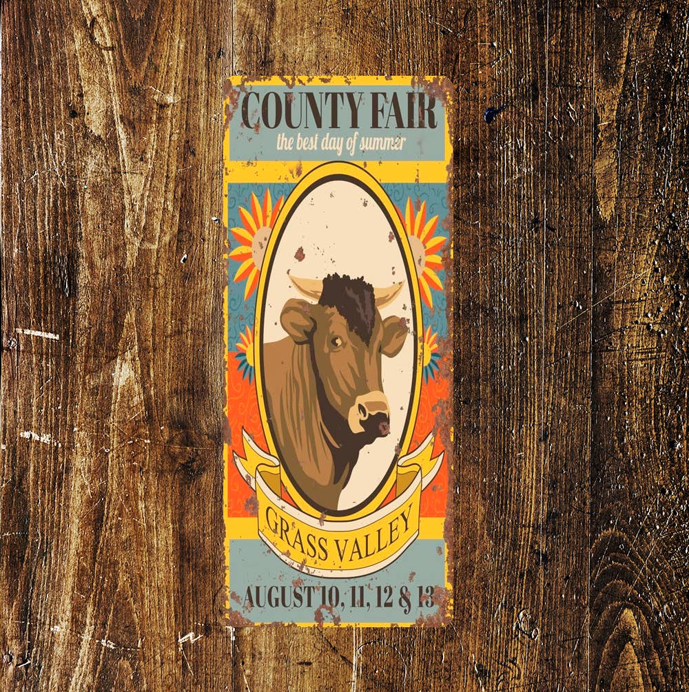 Country Fair - | Metal Vintage Wall Sign