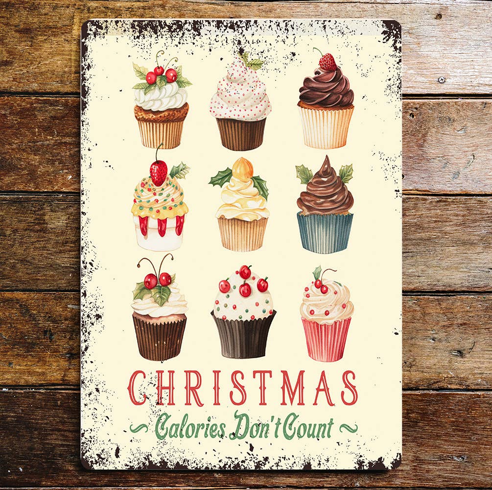 Christmas Calories Don't Count | Metal Sign Plaque