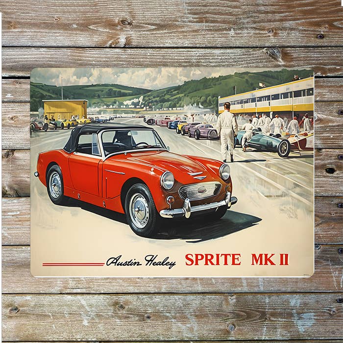 Vintage Austin Healey Sprite Mk II | Metal Sign Plaque