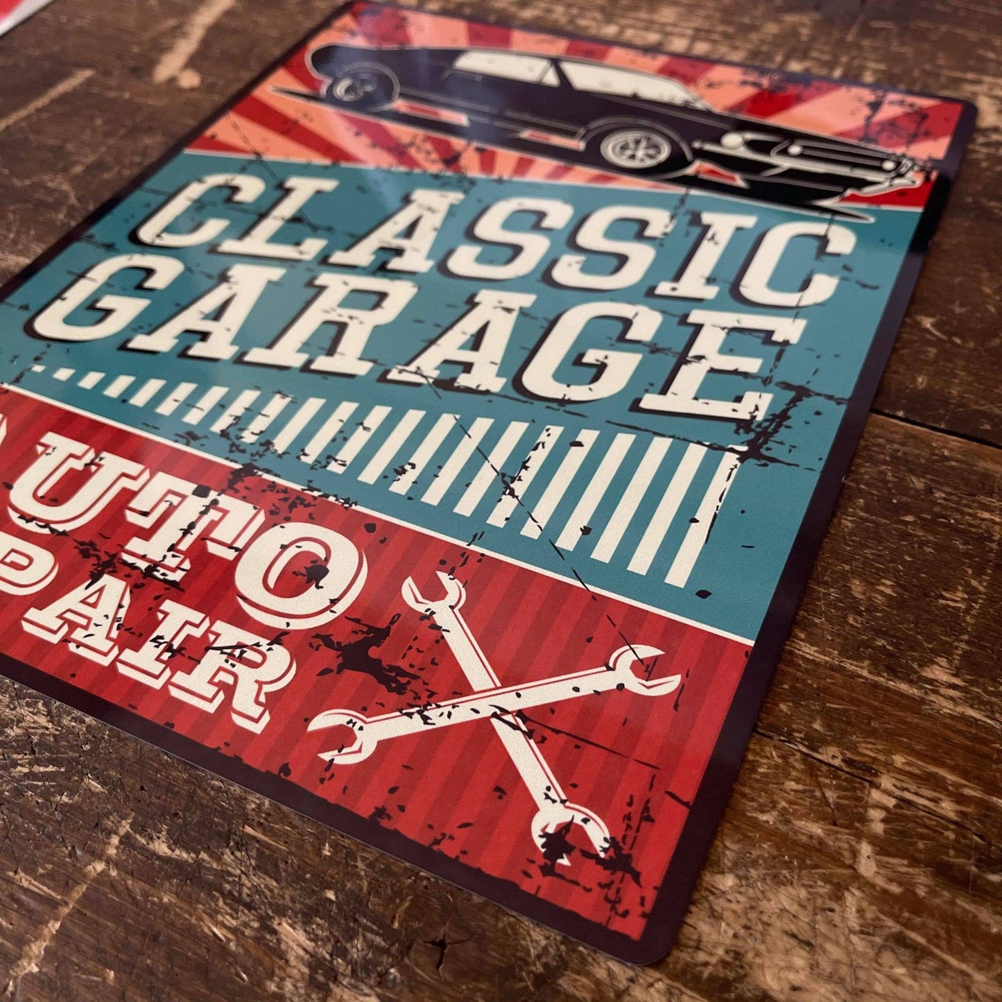 Classic Garage Auto Repair | Metal Retro Wall Sign