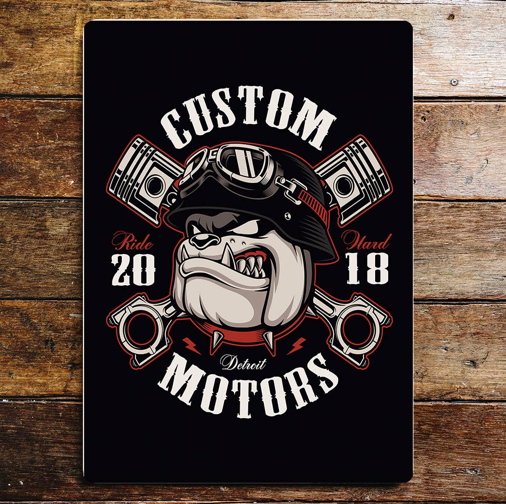 Vintage motors garage classic car | Metal Sign plaque