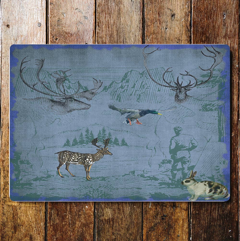 deer blue | Metal Sign Plaque