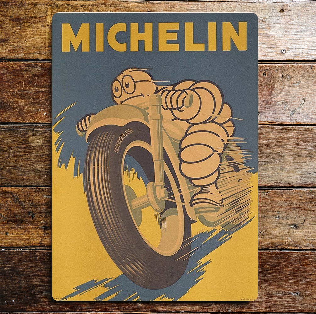 Michelin Man Motorbike Tyres Speed | Metal Sign Plaque