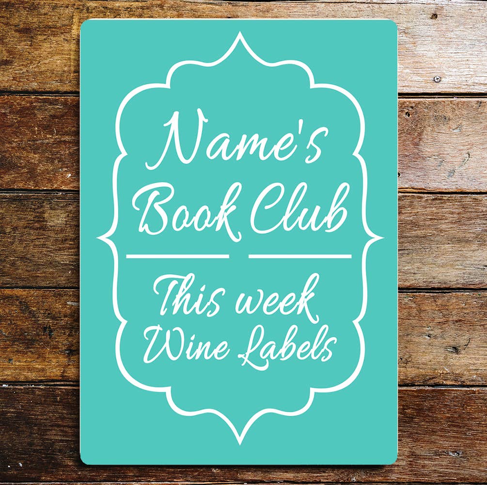 Book Club This Week Wine labels | Metal Sign