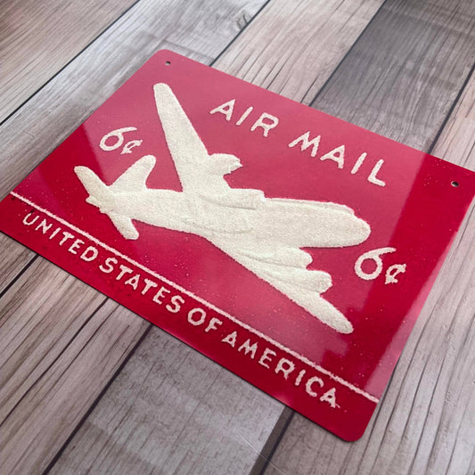 Air Mail Stamp USA | Metal Wall Sign