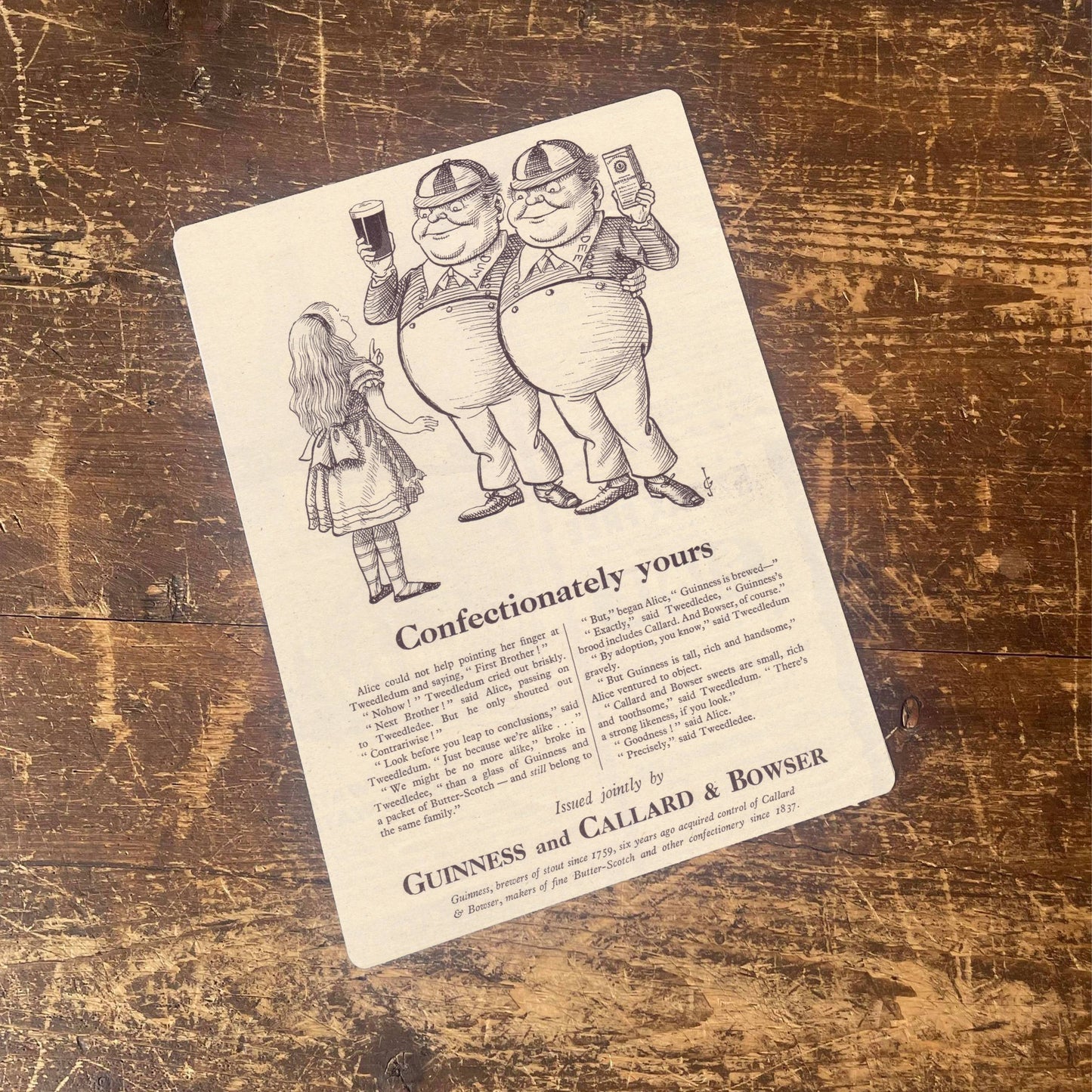 Guinness alice in wonderland | Metal Sign