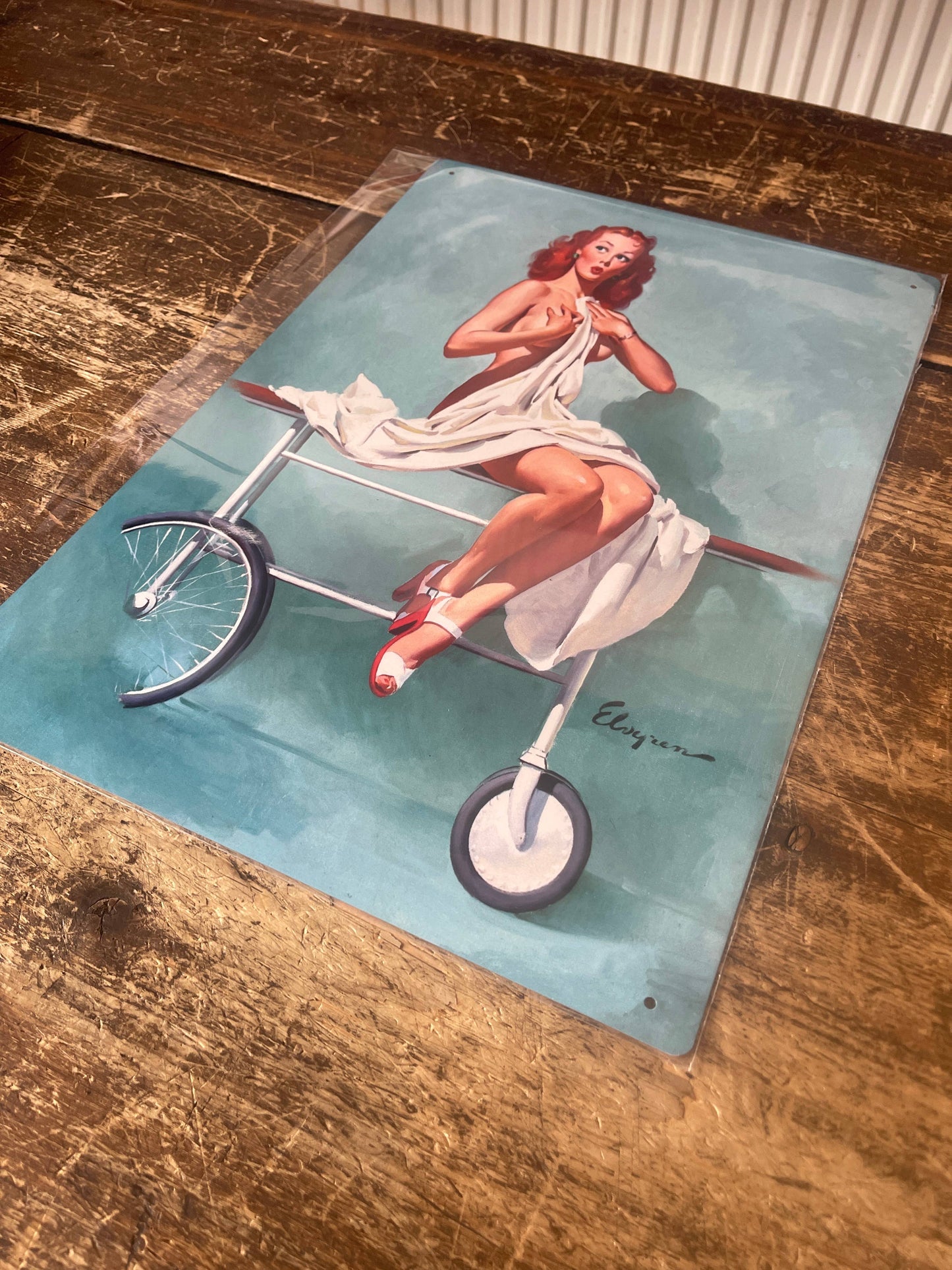 Pin Up Girl Hospital Metal Personalised Art Wall Sign
