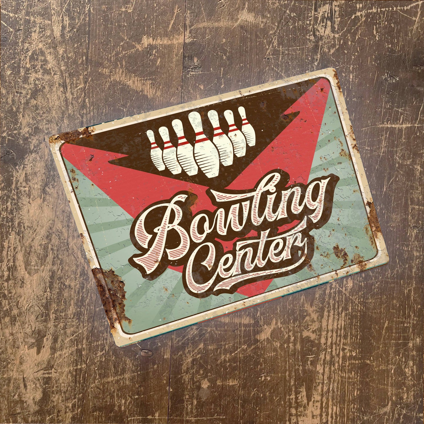 Bowling Centre Retro | Metal Wall Sign Plaque