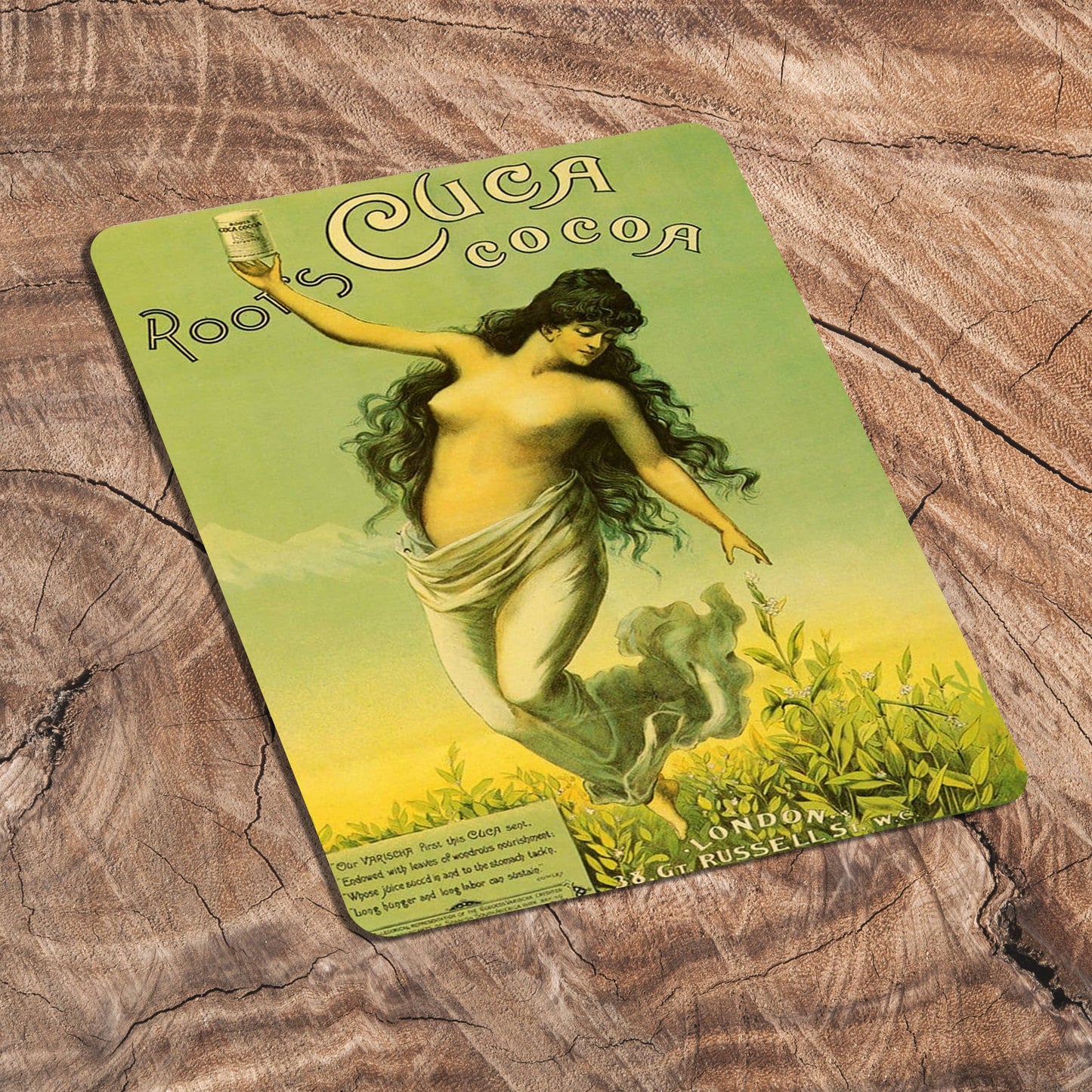 Roots Cuca Cocoa Metal Advertising Wall Sign