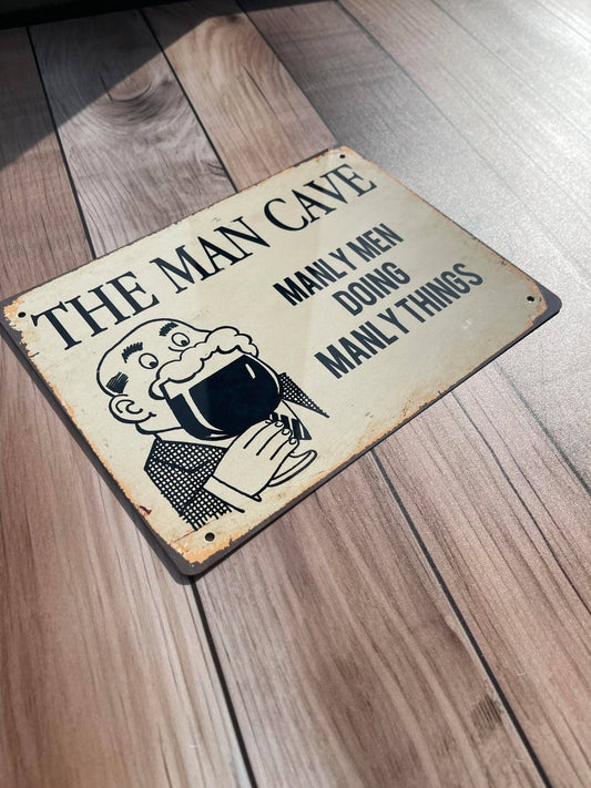 Man cave fun notice for him wall art | Metal Sign Plaque