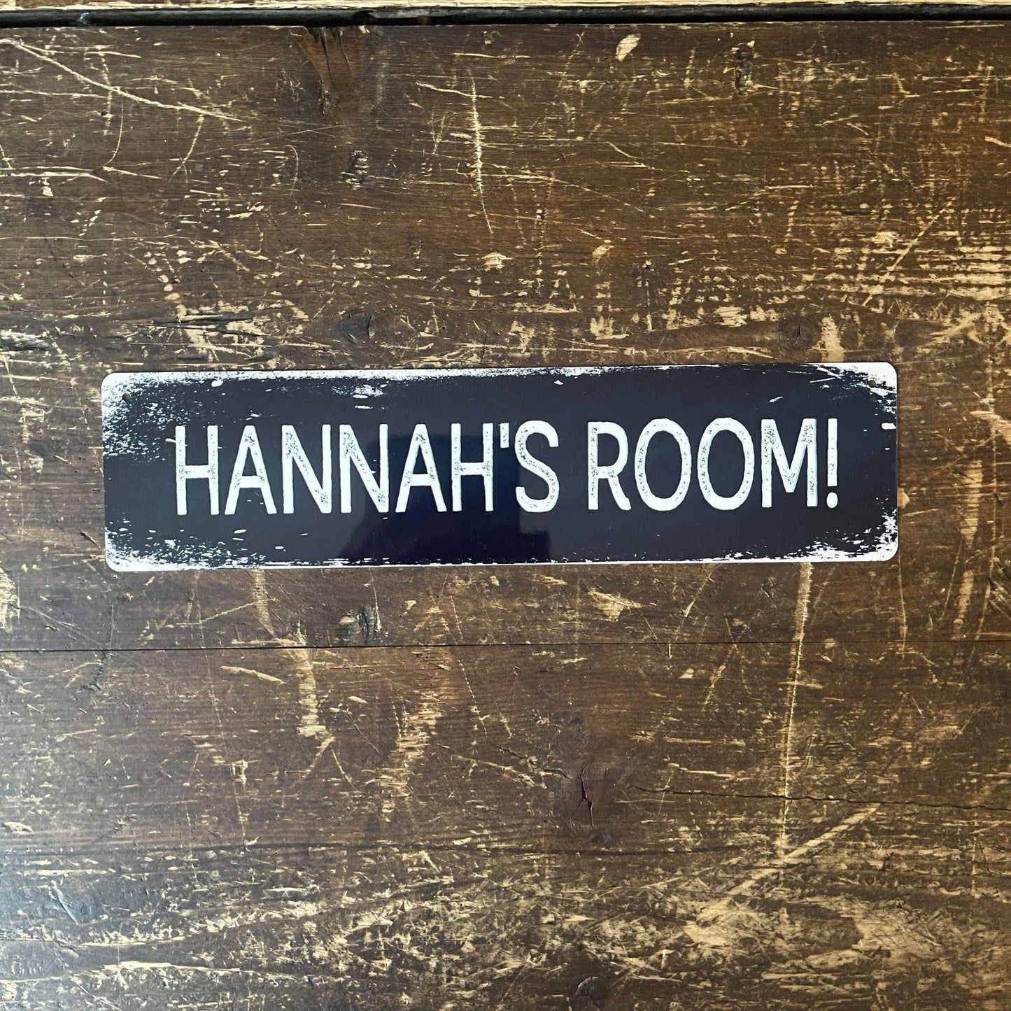 Personalised Custom Your Any Text Metal Long Sign Plaque