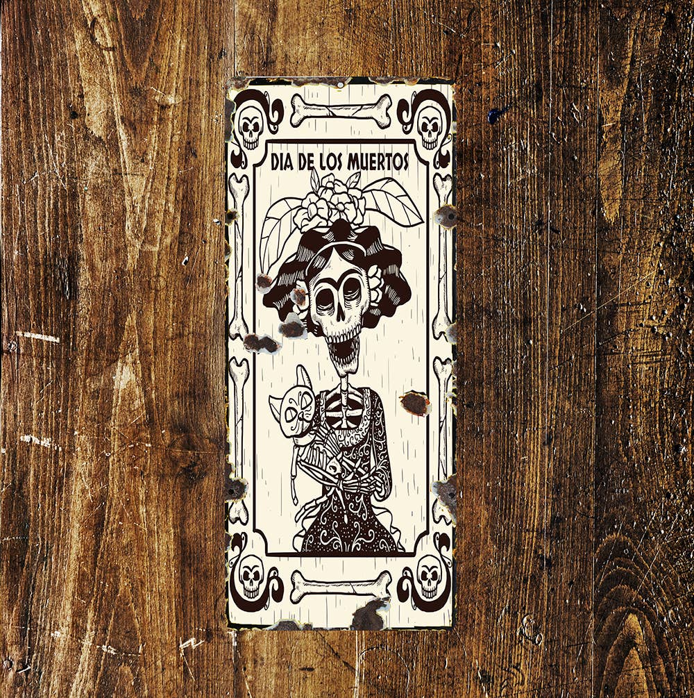Day Of Dead Skull Art | Metal Sign