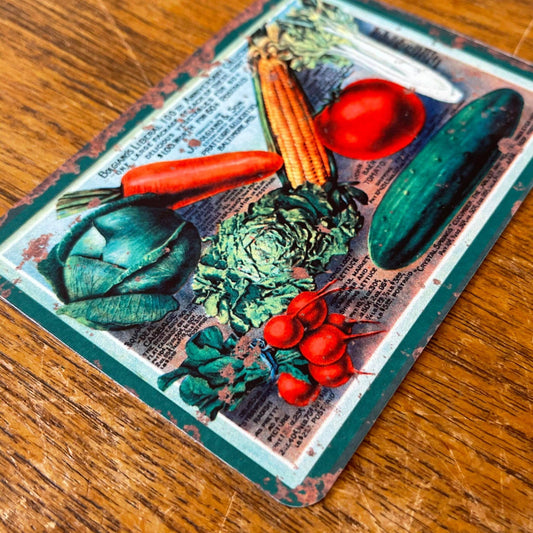 Vintage Veg Vegetable | Metal Sign Plaque