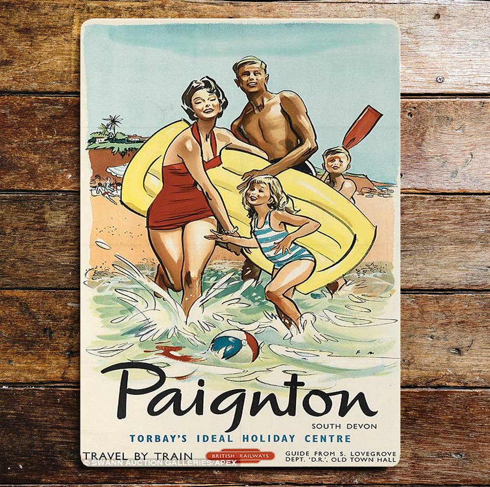 Paignton British Railways Metal Travel Wall Sign