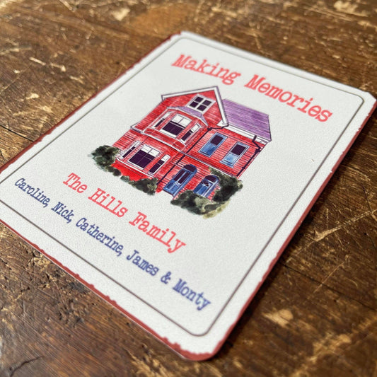Family New Home Making Memories Custom | Metal Wall Sign